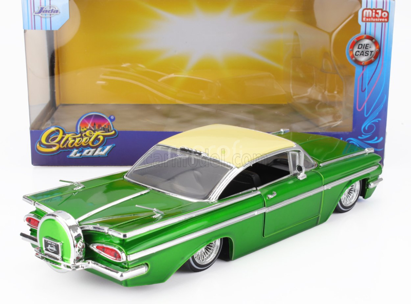 Jada Chevrolet Impala Custom Street Low 1959 1:24 Zelený Krém