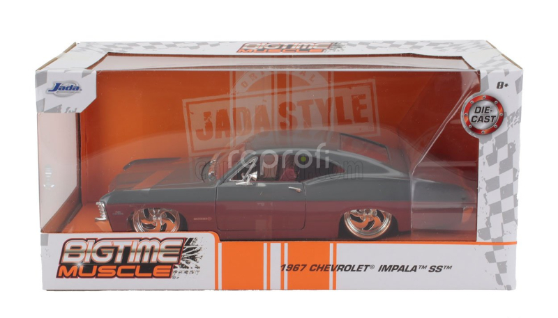Jada Chevrolet Impala Ss Coupe 1967 1:24 Matt Grey