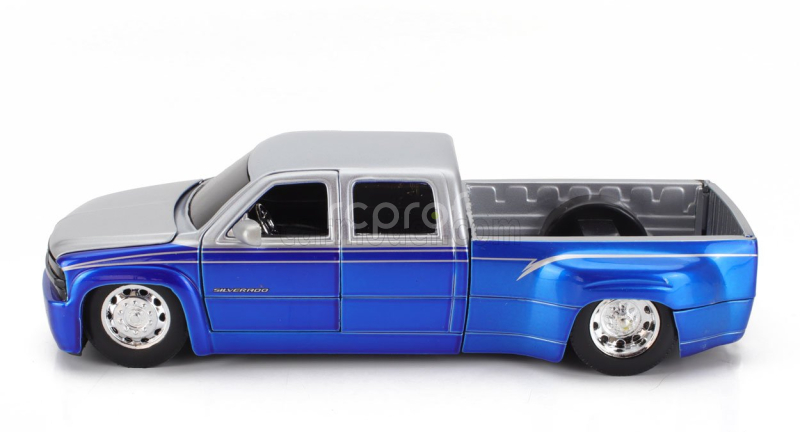 Jada Chevrolet Silverado Pick-up Dually 2007 1:24 Modrá Stříbrná