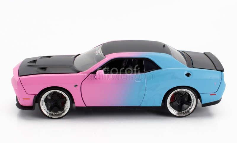 Jada Dodge Challenger Srt Hellcat Coupe 2015 1:24 Růžová Světle Modrá