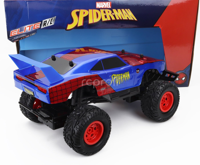 Jada Dodge Charger Daytona Spiderman Marvel 1969 1:12 Modrá Červená