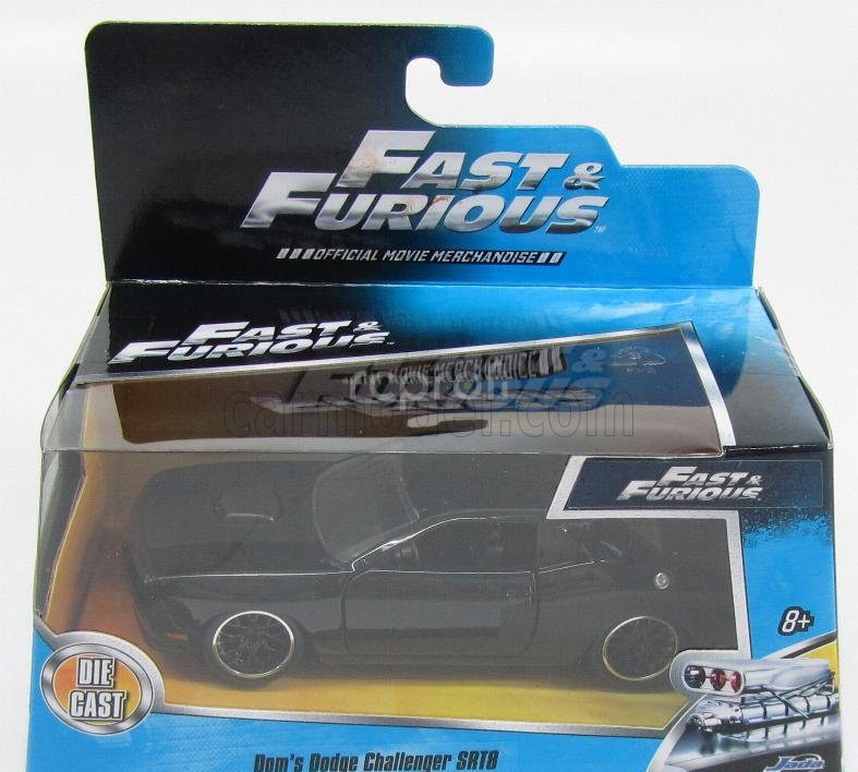 Jada Dodge Dom's Challenger Srt8 2008 - Fast & Furious Vi 1:32 Matt Black