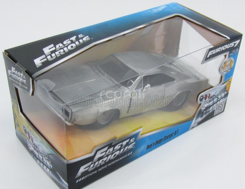 Jada Dodge Dom's Dodge Charger R/t 1968 - Dominic Toretto - Fast & Furious Ii (2003) 1:24 Matt Silver