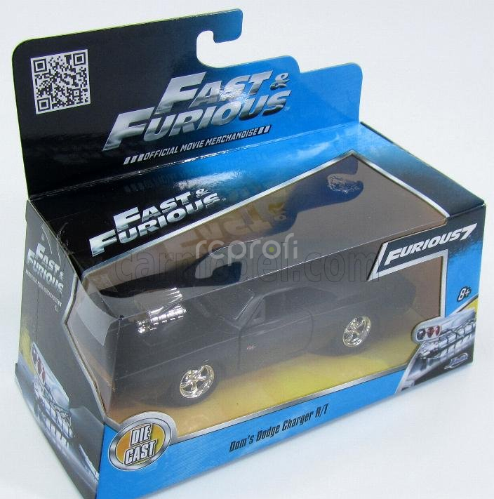 Jada Dodge Dom's Dodge Charger R/t 1970 - Fast & Furious 7 1:32 Matt Black