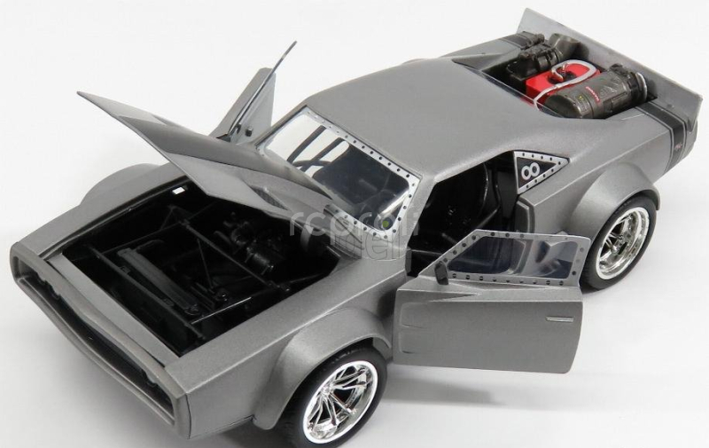 Jada Dodge Dom's Ice Charger R/t 1970 - Fast & Furious 8 2017 1:24 Matt Grey