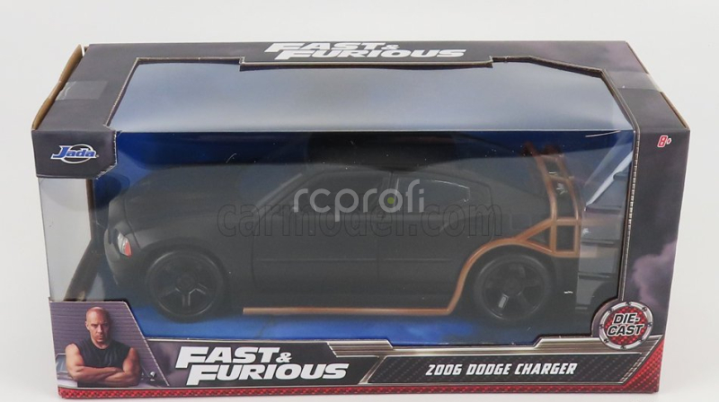 Jada Dodge Dom's Toretto Charger Srt8 2006 - Fast & Furious 1:24 Matt Black