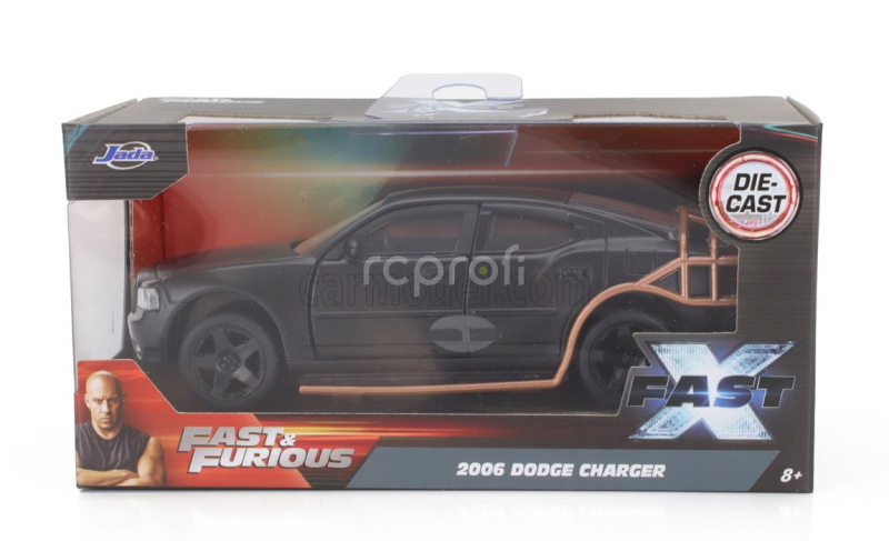 Jada Dodge Dom's Toretto Charger Srt8 2006 - Fast & Furious 1:32 Matné Černé Zlato
