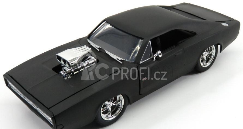 Jada Dodge Set 4x Dom's Dodge Charger R/t 1970 - Fast & Furious 7 1:24 Matt Black