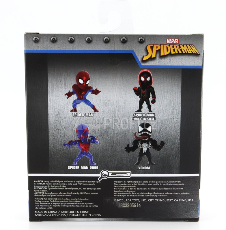 Jada Figures Set 4x Avengers - Spider Man - Miles Morales - Spiderman 2099 - Venom - Cm. 6.0 1:32 Různé