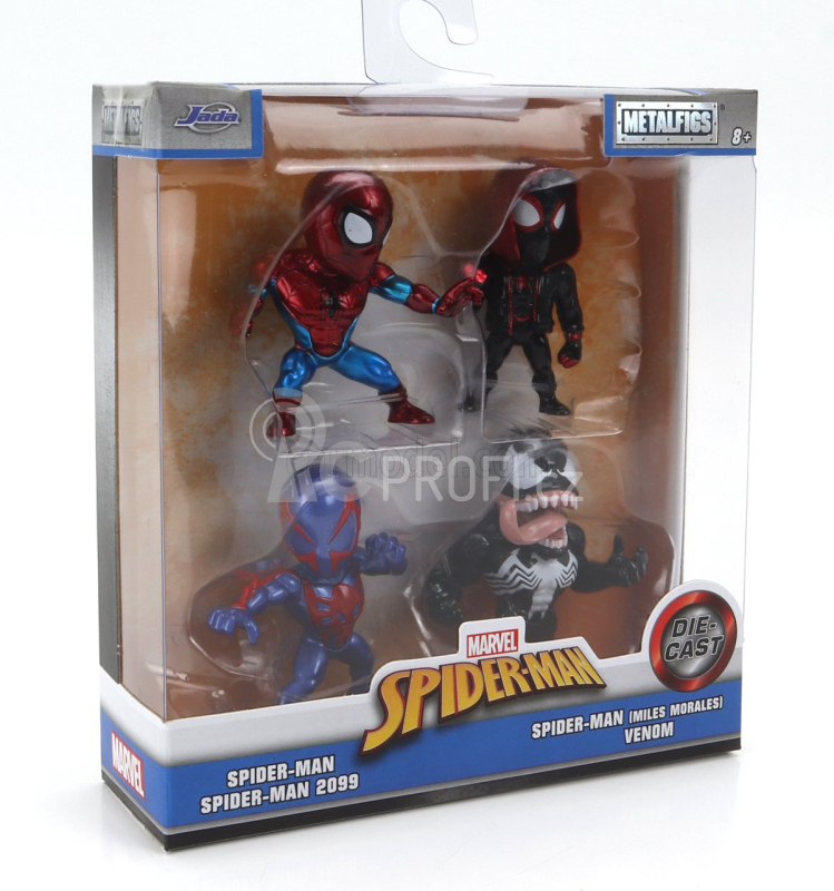 Jada Figures Set 4x Avengers - Spider Man - Miles Morales - Spiderman 2099 - Venom - Cm. 6.0 1:32 Různé