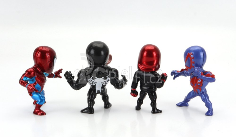 Jada Figures Set 4x Avengers - Spider Man - Miles Morales - Spiderman 2099 - Venom - Cm. 6.0 1:32 Různé