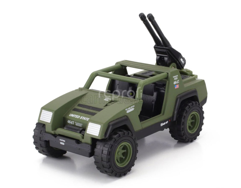 Jada Figures Vamp Military Jeep With Duke G.i.joe Figure 2010 1:32 Vojenská Zelená