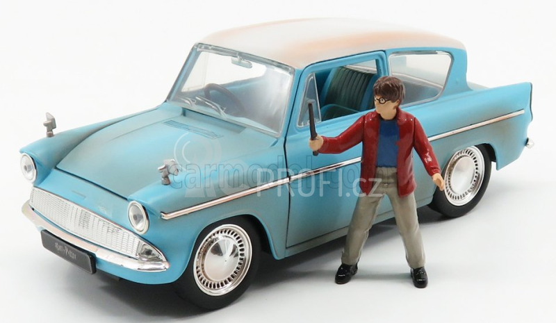 Jada Ford england Anglia 1959 Harry Potter - Movie - With Figure 2016 1:24 Světle Modrá