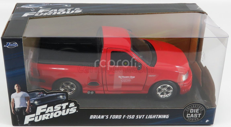 Jada Ford usa Brian's F-150 Svt Pick-up Lightning The Racer Edge 1999 - Fast & Furious I (2001) 1:24 Červená Černá