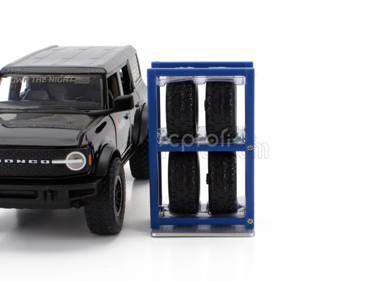 Jada Ford usa Bronco 2021 With Set 4x Tires 1:24 Černá Šedá
