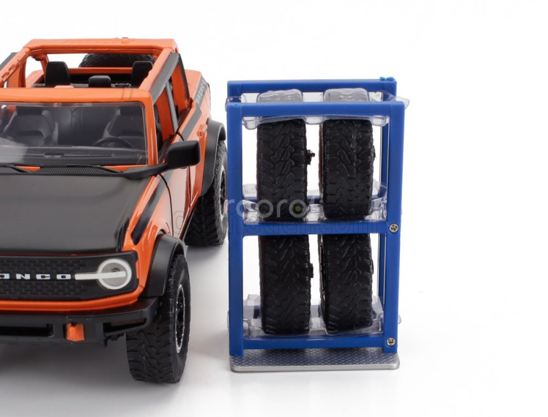Jada Ford usa Bronco Open 2021 With Set 4x Tires 1:24 Oranžová Černá