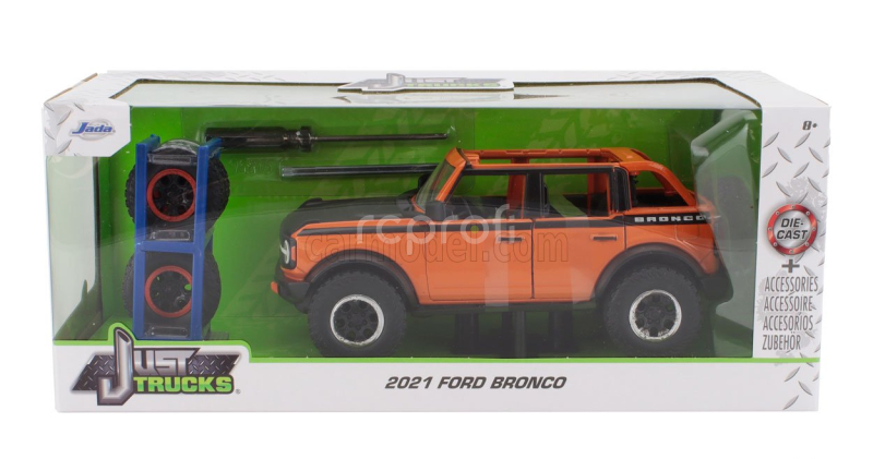 Jada Ford usa Bronco Open 2021 With Set 4x Tires 1:24 Oranžová Černá