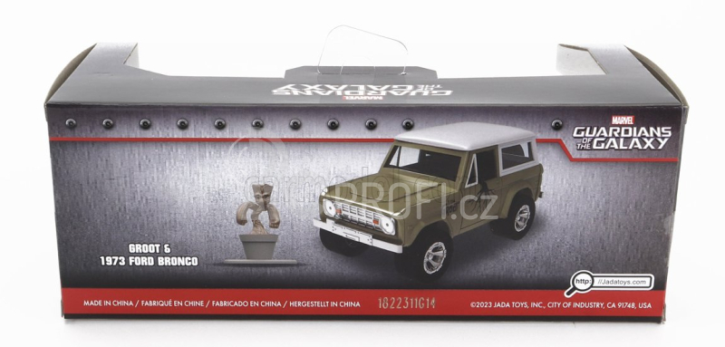 Jada Ford usa Bronco With Groot Figure Marvel Guardians Of The Galaxy 1973 1:32 Zelená Bílá