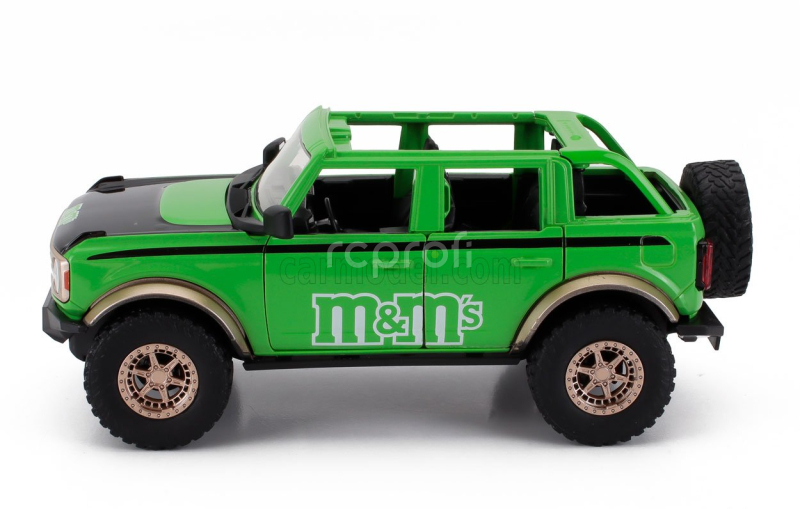 Jada Ford usa Bronco With M&m's Figure 2021 1:24 Zelená Černá