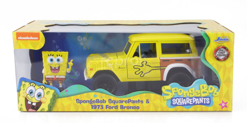 Jada Ford usa Bronco With Squarepants Spongebob Figure 1973 1:24 Žlutá