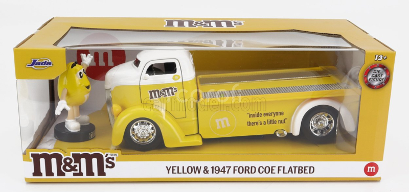 Jada Ford usa Coe Flatbed With M&m's Figure 1947 1:24 Žlutá Bílá