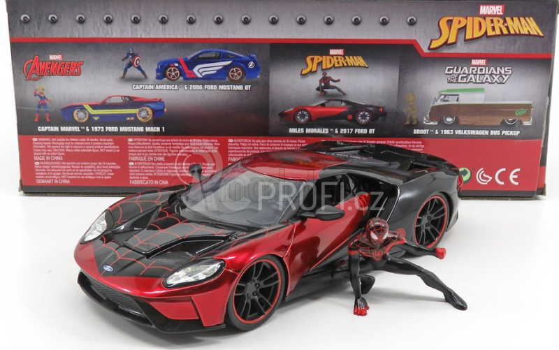Jada Ford usa Gt 2017 With Spiderman Figure 1:24 Červená Modrá