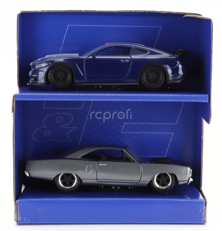 Jada Ford usa Set 2x Fast & Furious - Mustang Gt Coupe 2016 - Plymouth Road Runner 1970 1:32 Modrá Šedá