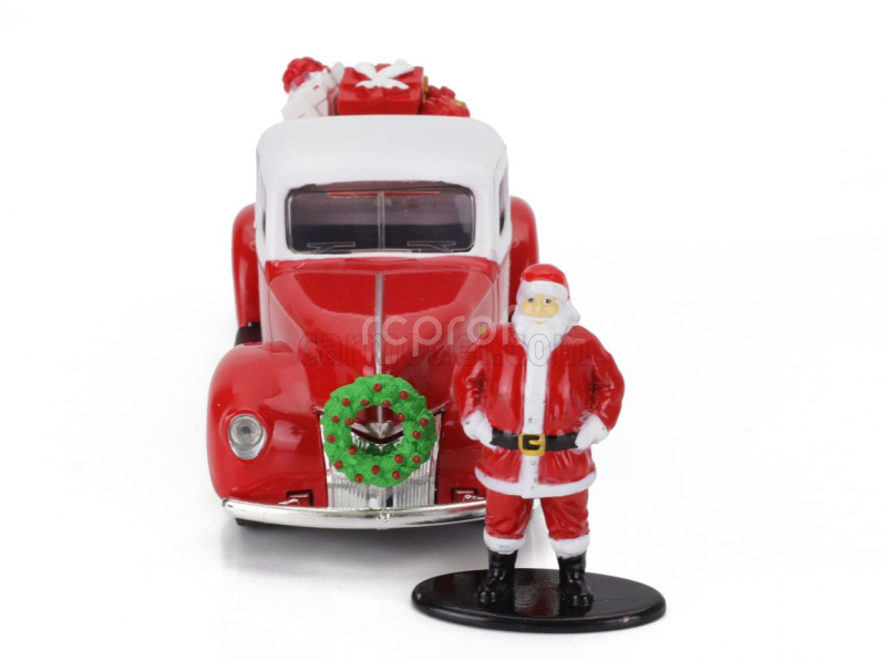 Jada Ford usa Set Holiday Rides 2022 - Pick-up 1941 With Chevrolet Bel Air 1957 With Santa Claus (babbo Natale) & Mrs. Santa Claus Figures 1:32 Červená Met Bílá