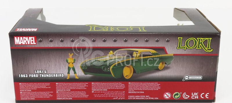 Jada Ford usa Thunderbird With Marvel Loki 1963 1:24 Zelená Žlutá