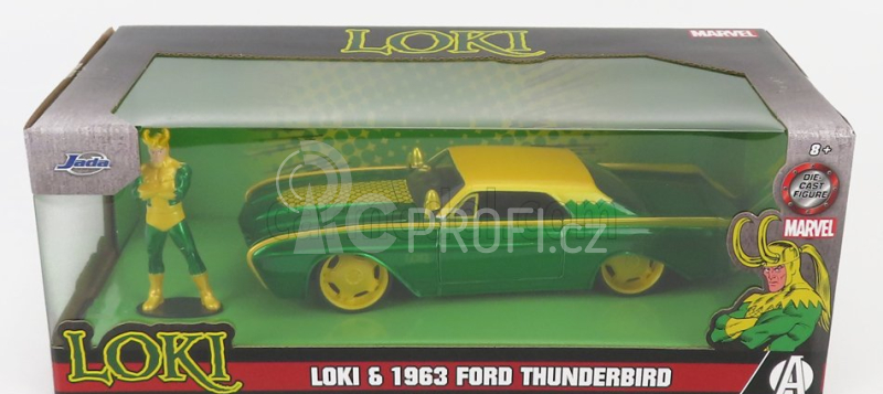 Jada Ford usa Thunderbird With Marvel Loki 1963 1:24 Zelená Žlutá