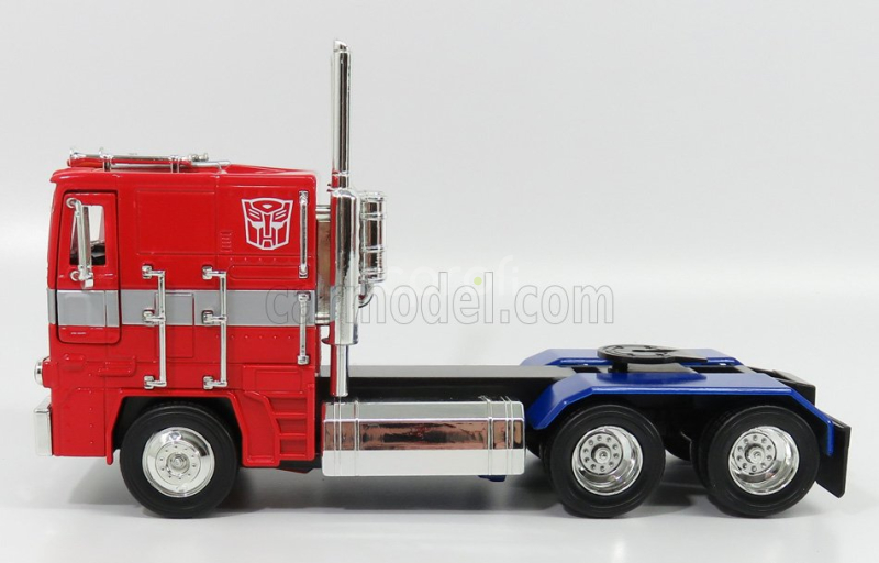Jada Freightliner Flt86 Tractor Truck 3-assi 1986 - Optimus Prime Transformers Iv L'era Dell'estinzione - Movie 2014 1:24 Červená Modrá