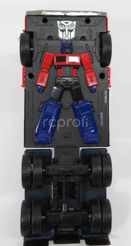 Jada Freightliner Flt86 Tractor Truck 3-assi 1986 - Optimus Prime Transformers Iv L'era Dell'estinzione - Movie 2014 1:24 Červená Modrá