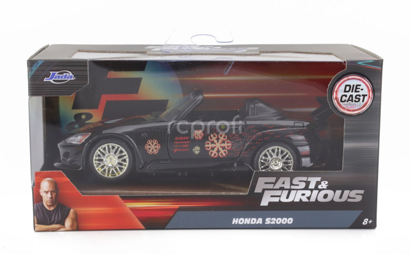 Jada Honda S2000 Cabriolet 1998 - Fast & Furious 1:32 Black