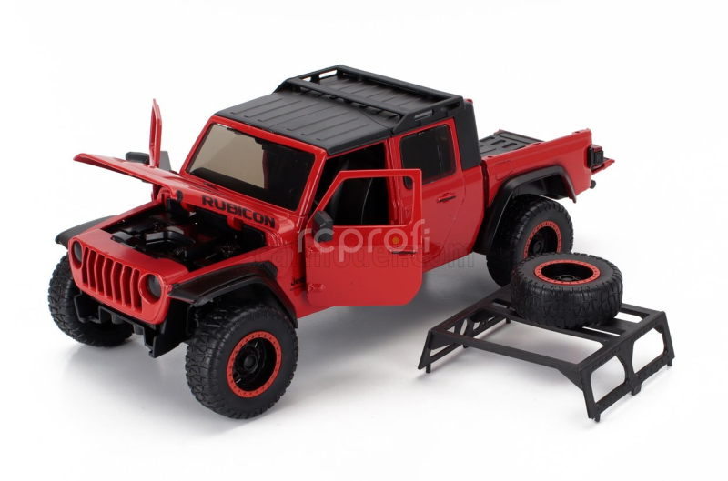 Jada Jeep Gladiator Pick-up 2020 With Set 4x Tires 1:24 Červená Černá