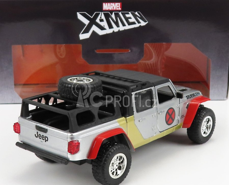 Jada Jeep Gladiator Pick-up 2021 - With X-men Figure 1:32 Silver