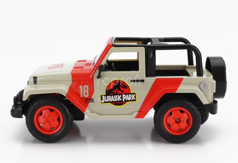 Jada Jeep Wrangler Rubicon Open 2015 - Jurassic World 1:16 Bílá Červená