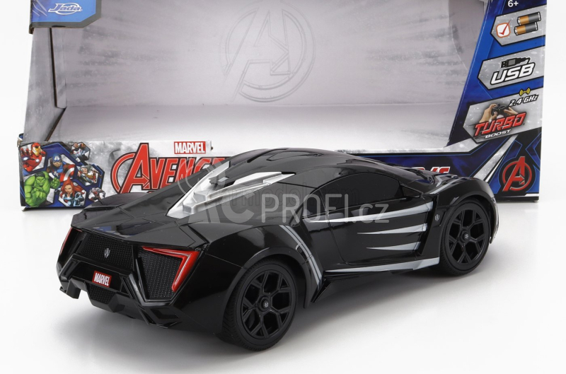 Jada Lykan Hypersport 2017 - Black Panther 1:16 Matt Black