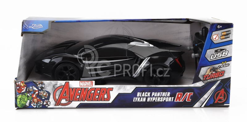 Jada Lykan Hypersport 2017 - Black Panther 1:16 Matt Black