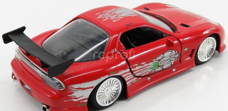 Jada Mazda Dom's Rx-7 2001 - Toretto - Fast & Furious 8 2017 1:32 Červená Stříbrná