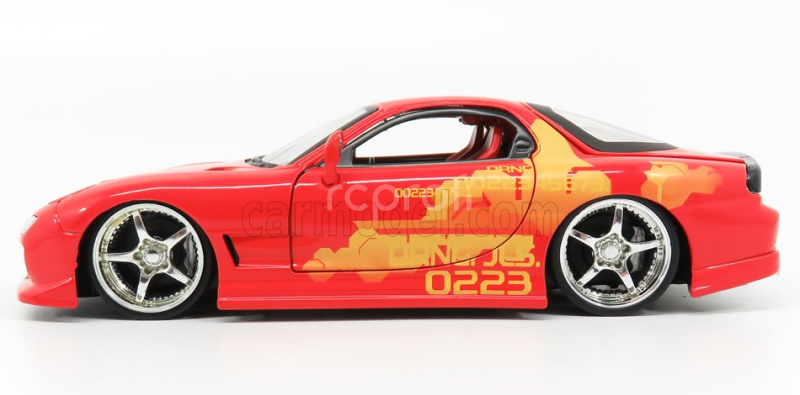 Jada Mazda Dom's Rx-7 2001 - Toretto - Fast & Furious Ii (2003) 1:24 Červená Žlutá