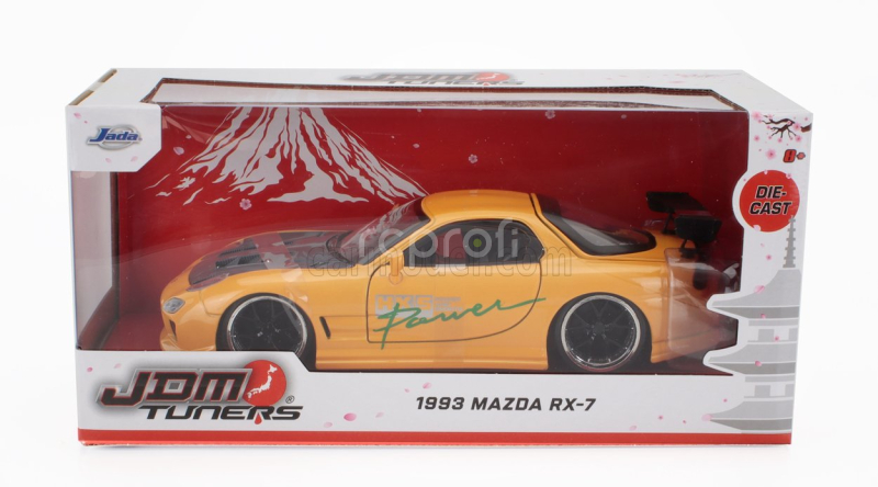Jada Mazda Rx-7 Hks Power Coupe 1993 1:24 Žlutá Černá