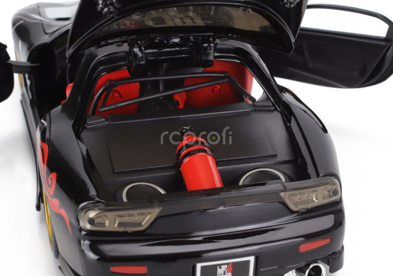 Jada Mazda Rx-7 With Labmonkey Saru Figure 1993 1:24 Šedá Červená