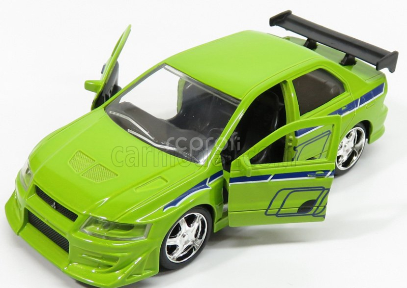 Jada Mitsubishi Brian's Lancer Evolution Vii 2002 - Brian O'conner - Fast & Furious Ii (2003) 1:32 Zelená