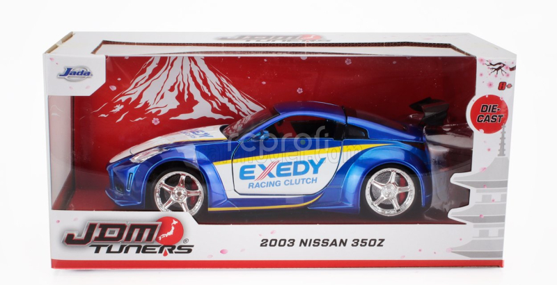 Jada Nissan 350z Exedy Racing Clutch Coupe 2003 1:24 Modrá Bílá