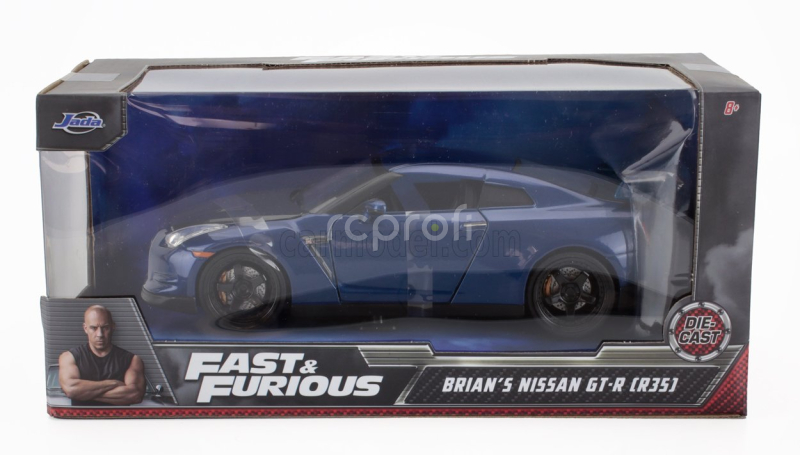Jada Nissan Brian's Gt-r R35 2007 - Fast & Furious Vii (2015) 1:24 Modrý Metamfetaminový Uhlík