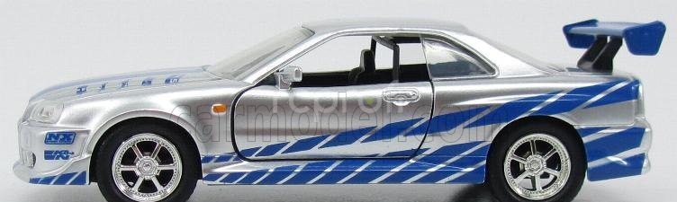 Jada Nissan Brian's Skyline Gt-r 1999 - Fast & Furious Ii (2003) 1:32 Stříbrná Modrá
