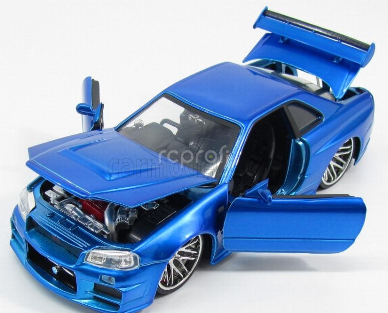 Jada Nissan Brian's Skyline Gt-r R34 2002 - Fast & Furious I (2001) 1:24 Matt Blue