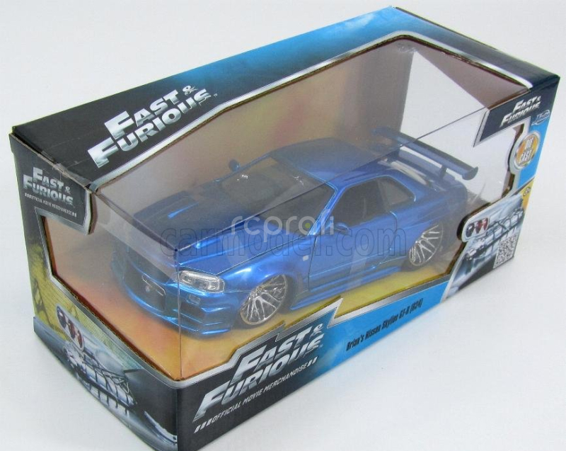 Jada Nissan Brian's Skyline Gt-r R34 2002 - Fast & Furious I (2001) 1:24 Matt Blue