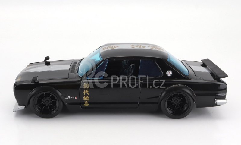 Jada Nissan Skyline Gt-r 1971 With Mikey Figure - Tokyo Revengers 1:24 Black