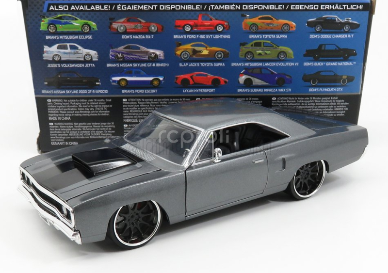Jada Plymouth Dom's Charger Road Runner 1970 - Fast & Furious Iii Tokyo Drift (2006) 1:24 Primer Grey